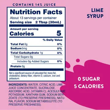 Skinny Lime Syrup
