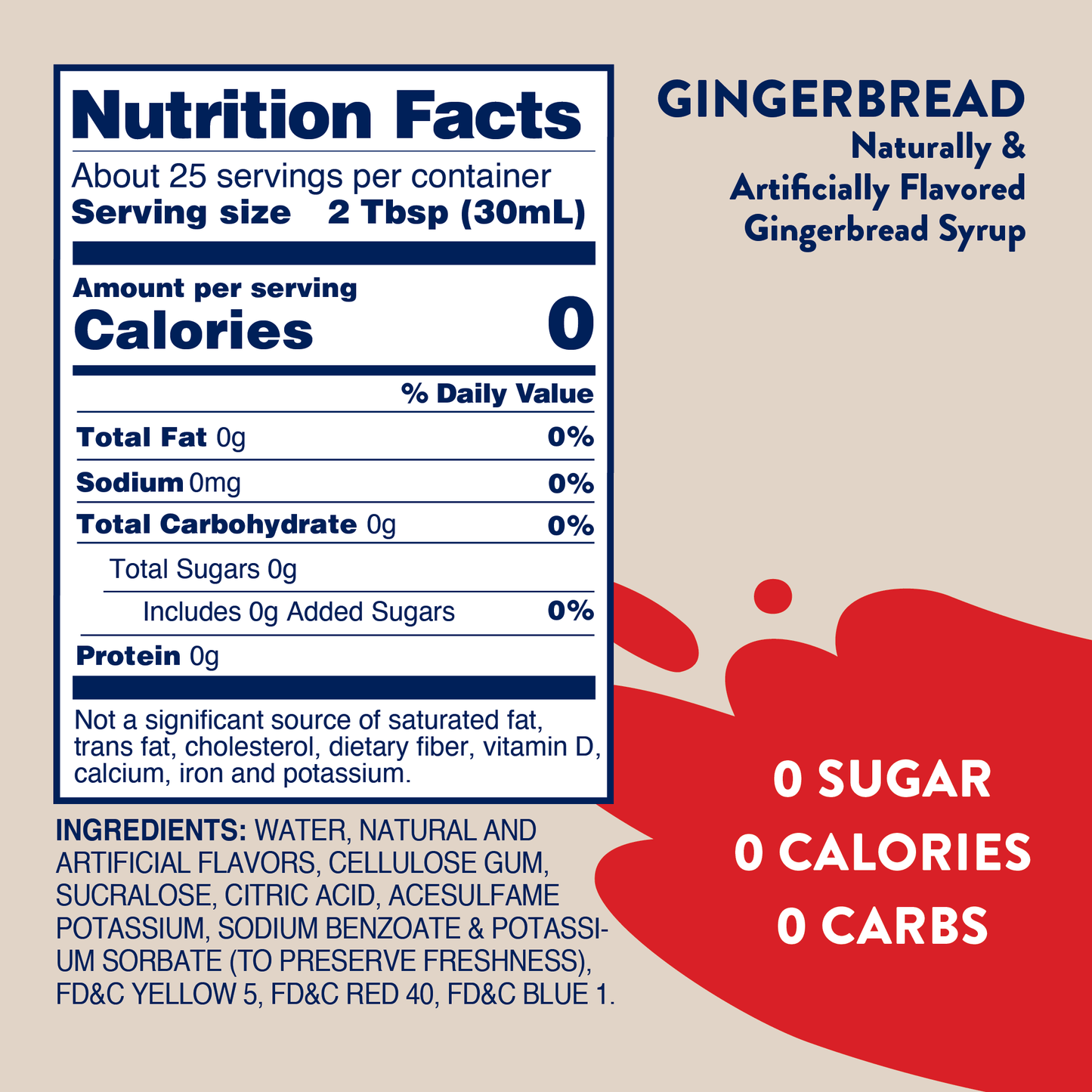 Skinny Gingerbread Syrup