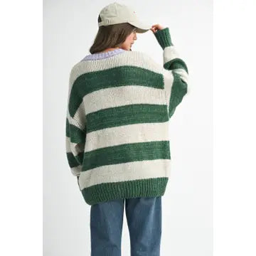 Let's Stay In Oversized Striped Sweater