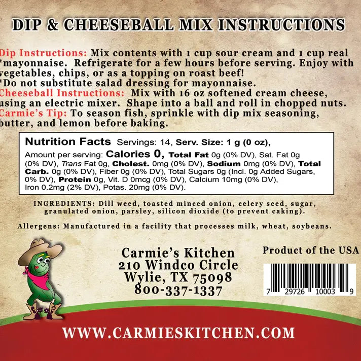Dilliest Dill Dip Mix