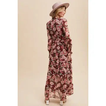Hey Love Floral Tiered Maxi Dress