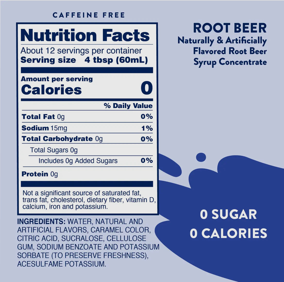 Skinny Root Beer Float Syrup