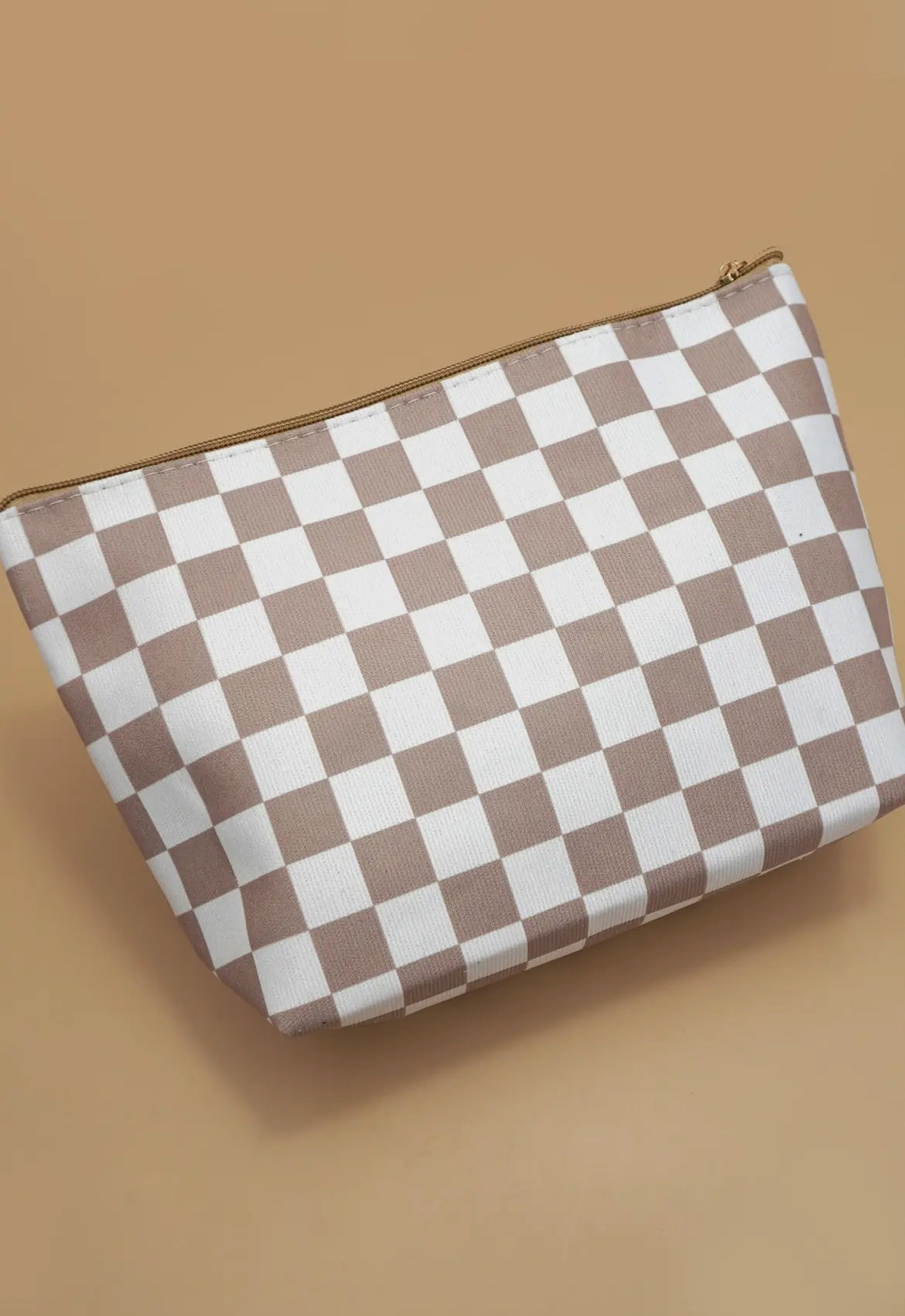 Travel Checkered Cosmetic Bag