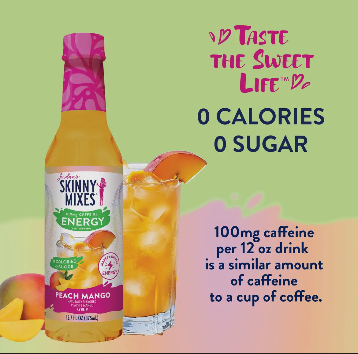 Skinny Peach Mango Energy Syrup