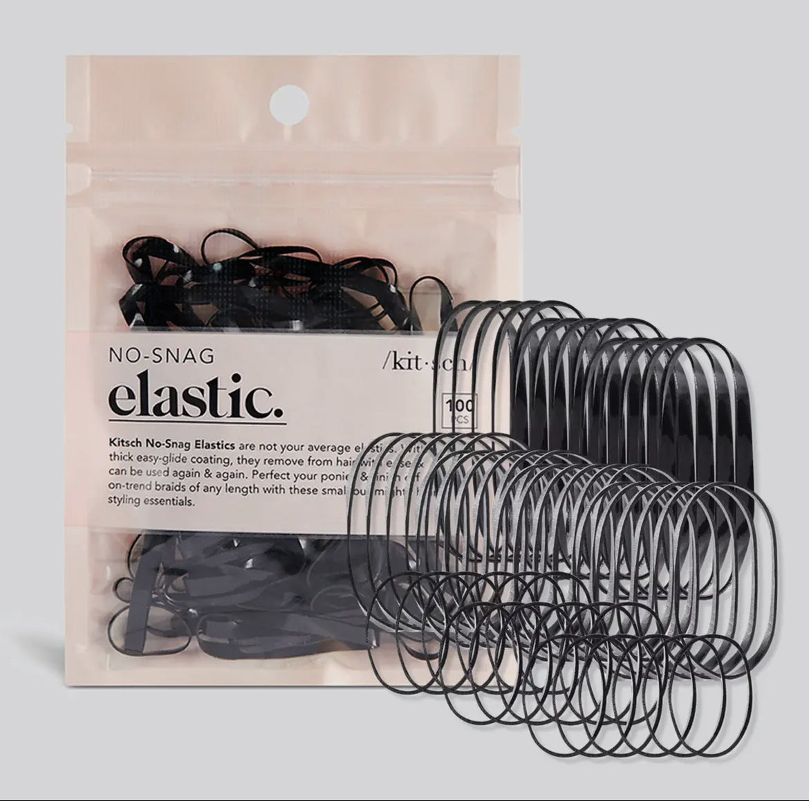 No-Snag Elastic 100 PC- Black