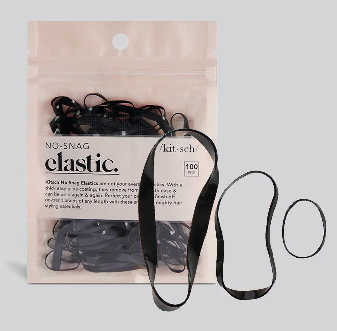 No-Snag Elastic 100 PC- Black