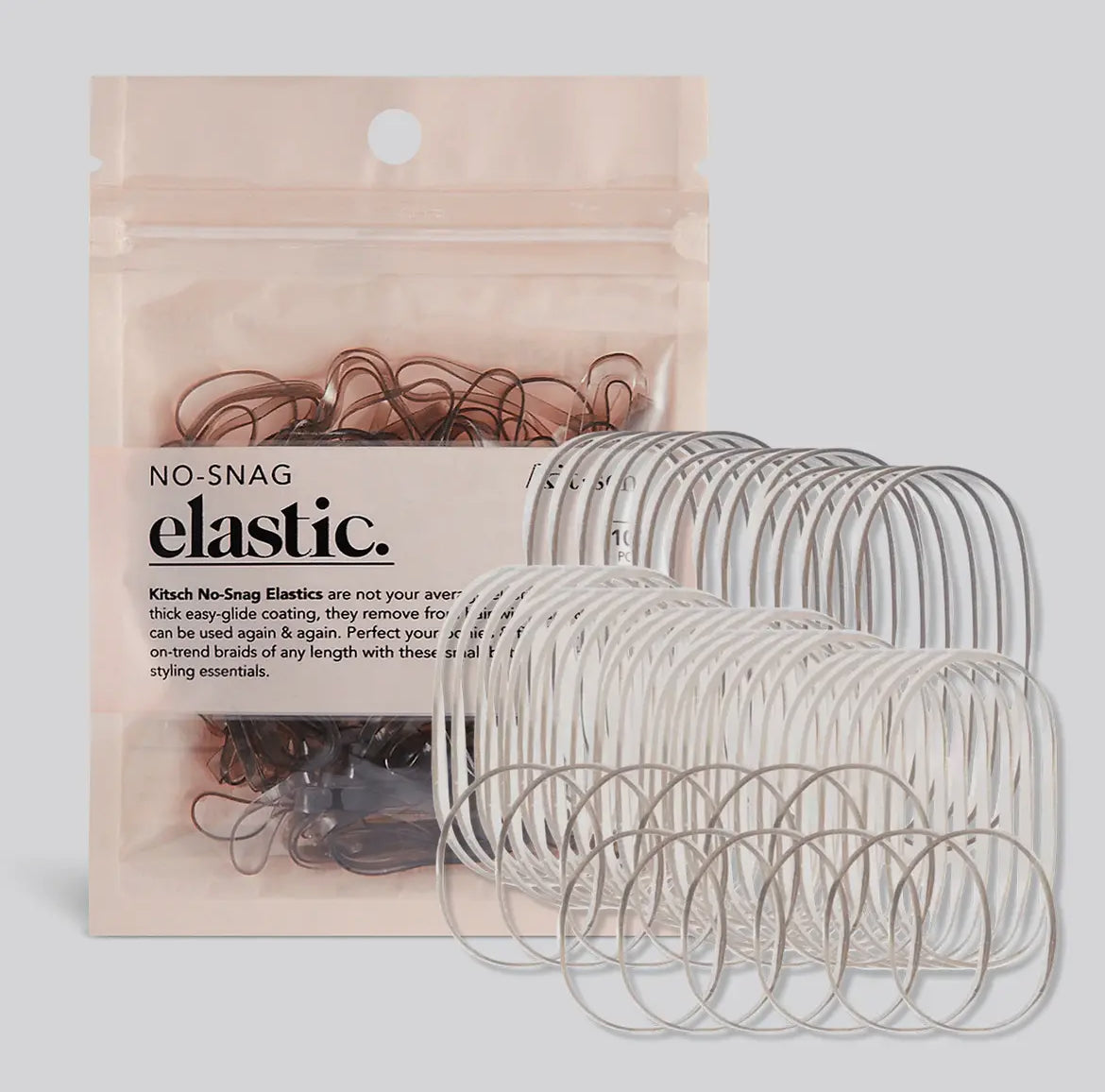 No-Snag Elastic 100 PC- Brown