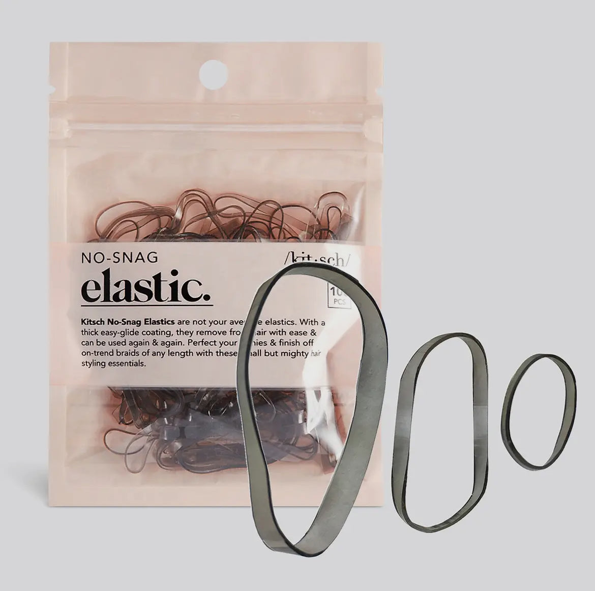 No-Snag Elastic 100 PC- Brown