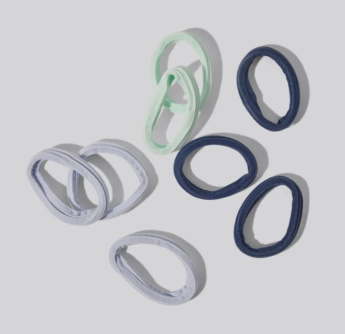 Recycled Seamless Hair Elastics 8pc Set- Rosewood