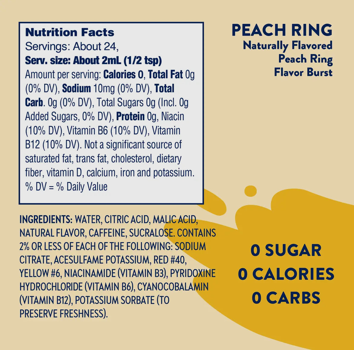 Flavor Burst - Sugar Free Peach Ring + Energy