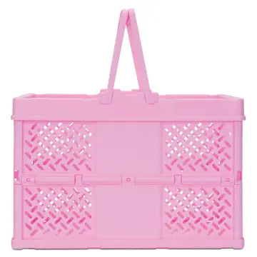 Large Pink Foldable Storage Crate