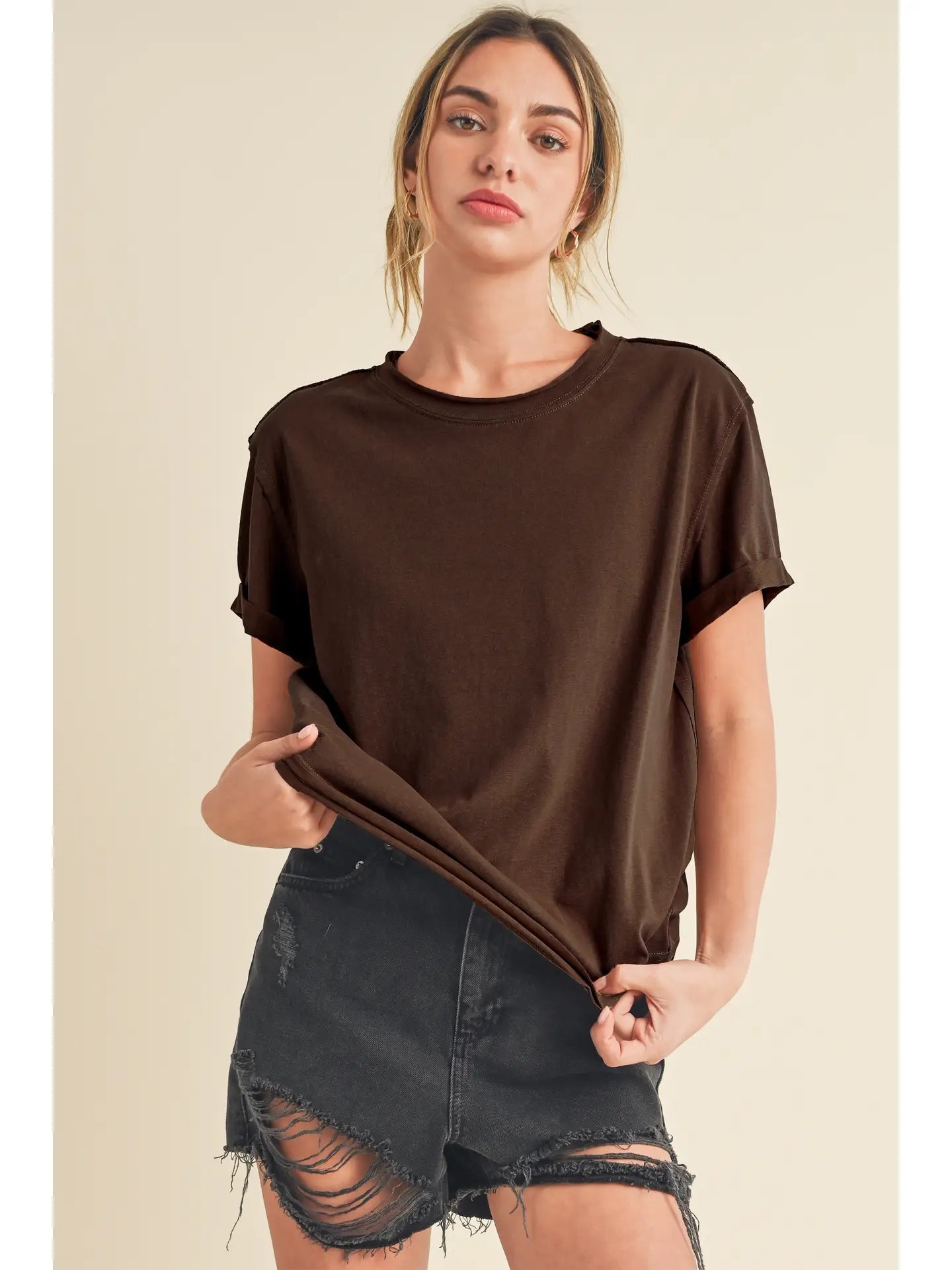 Mali Baby Tee- Brown