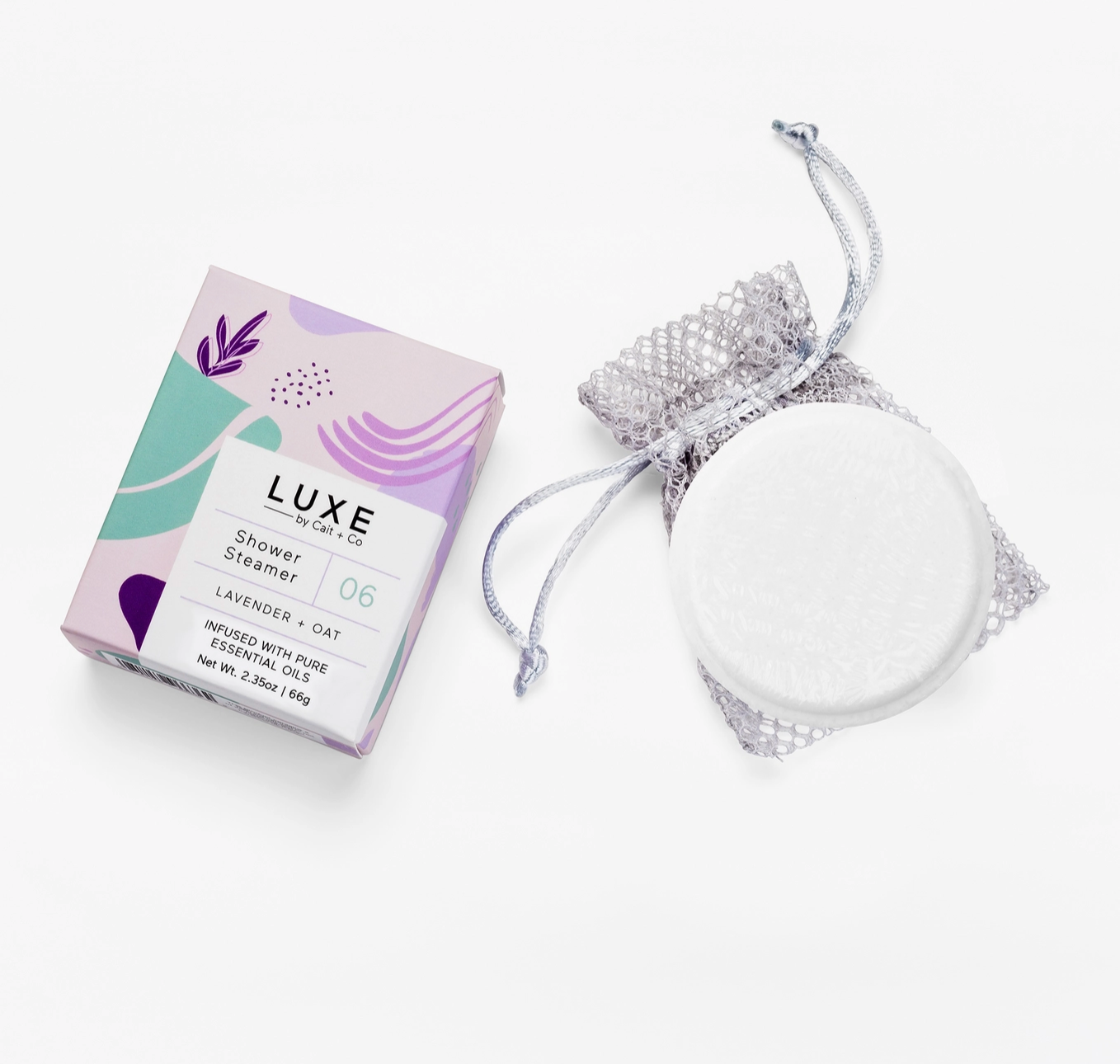 Luxe Lavender + Oat Shower Steamer Fizzy Bomb
