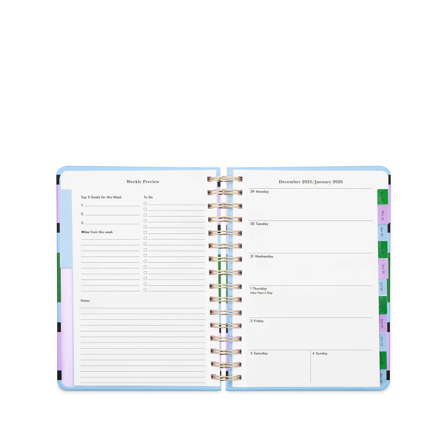 Kate Spade 12 Month Large Planner- Downtown Stripe