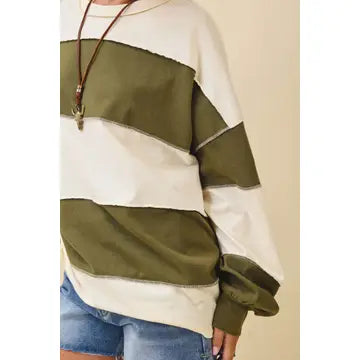Penny Slouchy Top- Butter Olive