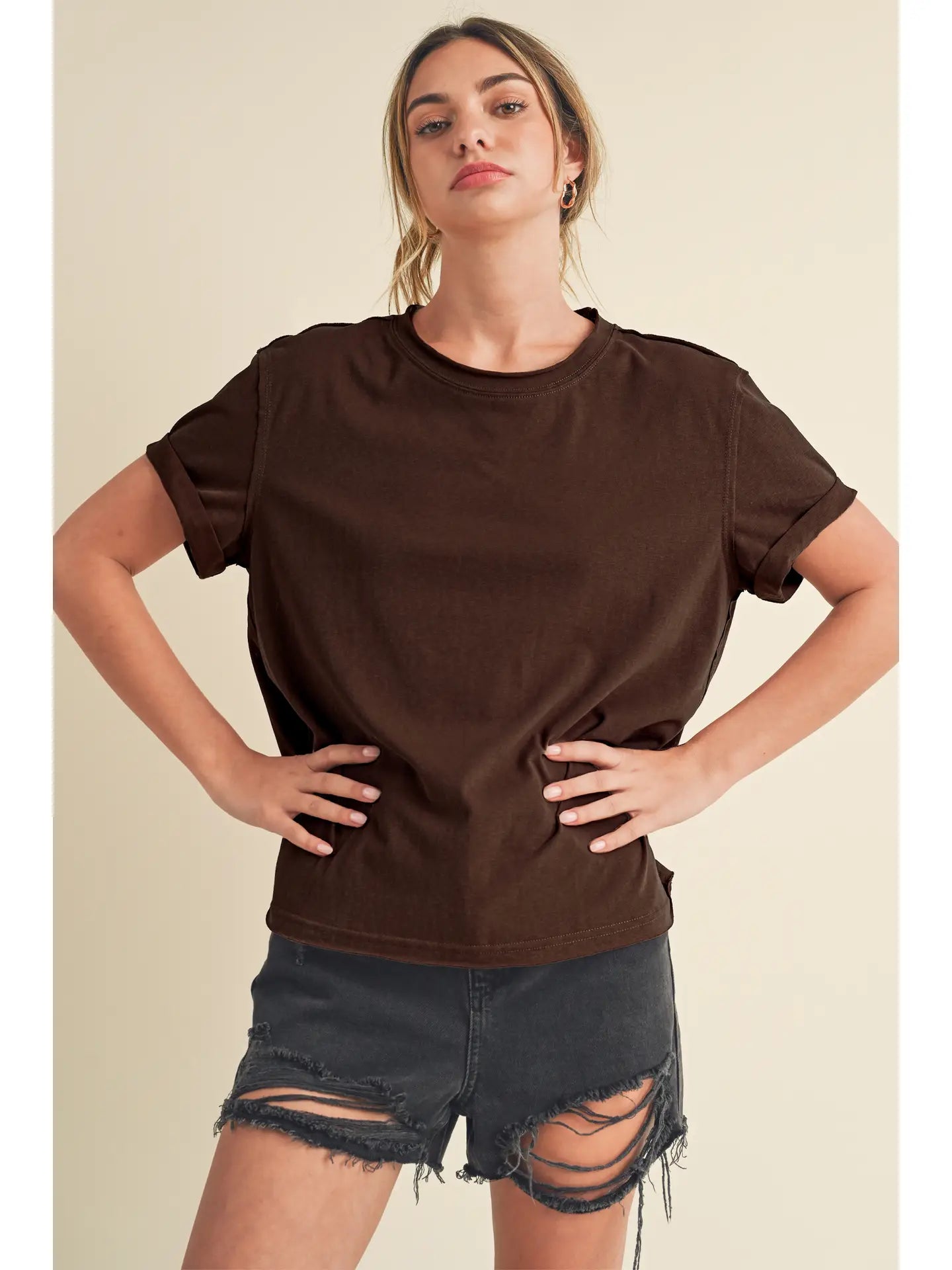 Mali Baby Tee- Brown