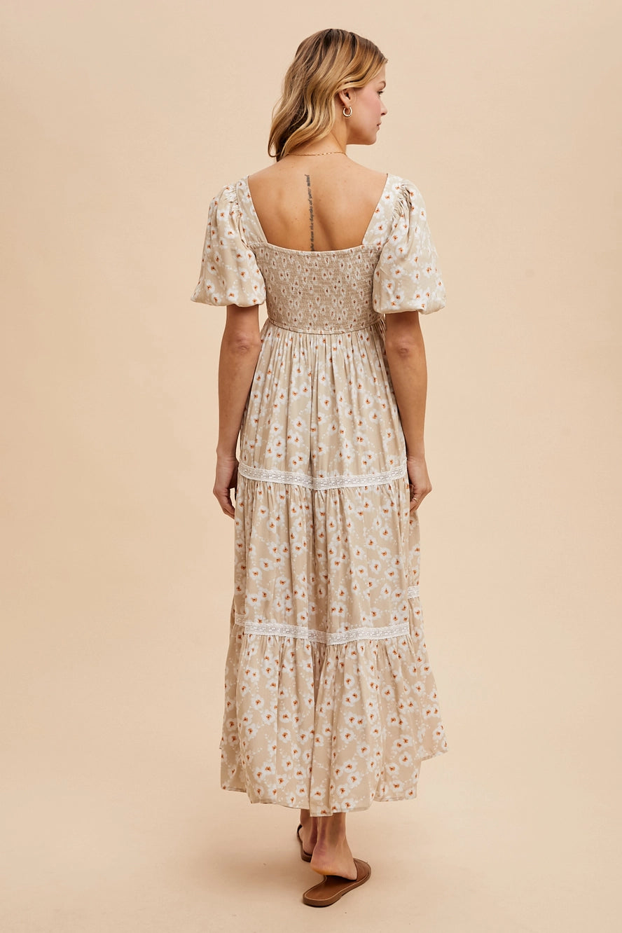 Laney Floral Smocked Maxi Dress