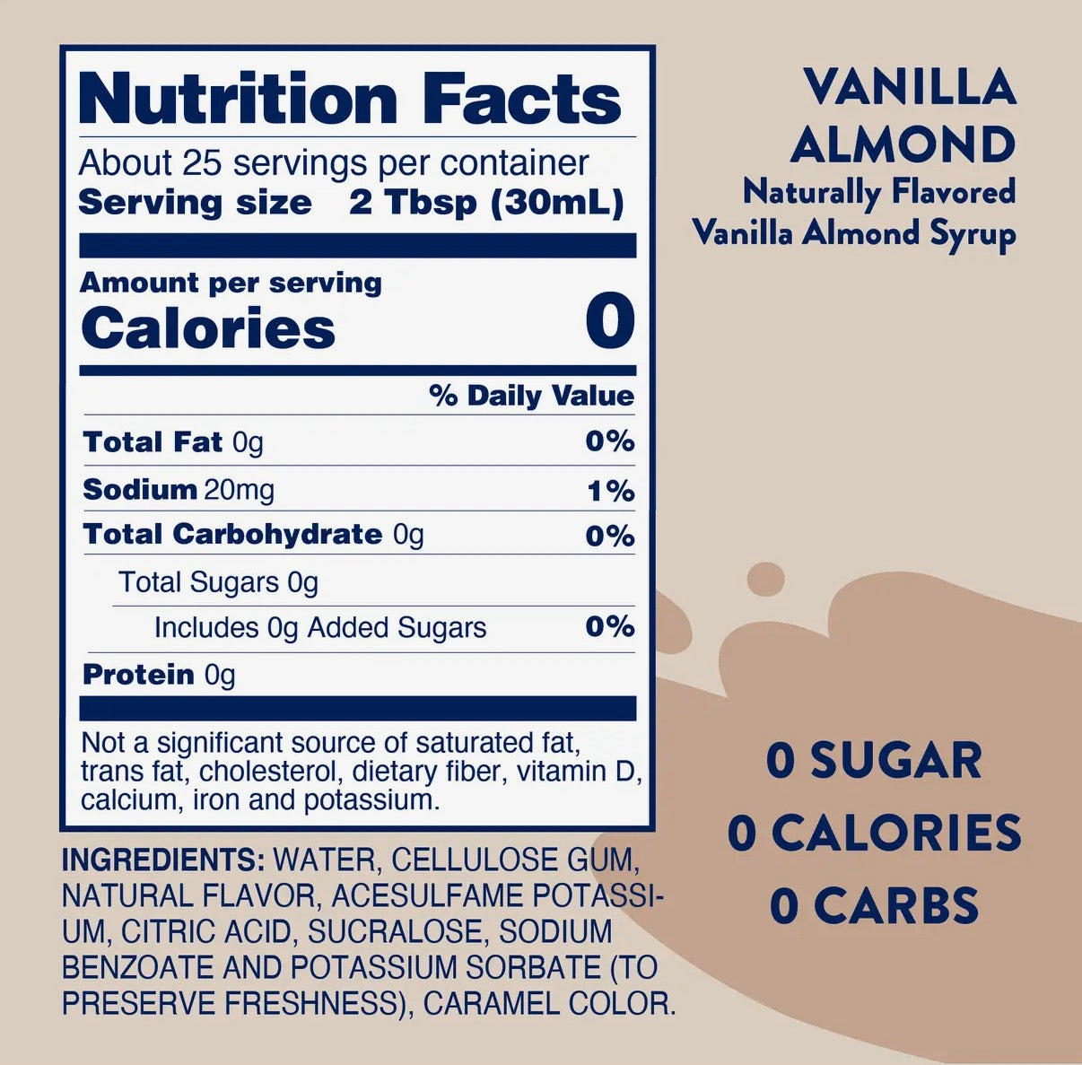 Skinny Vanilla Almond Syrup