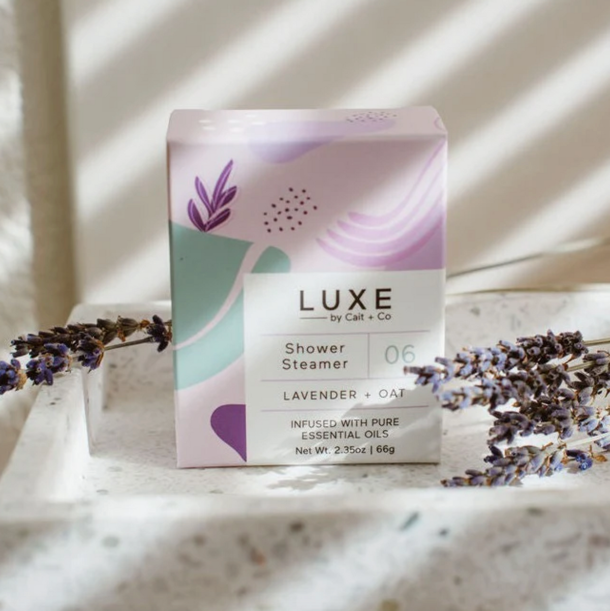 Luxe Lavender + Oat Shower Steamer Fizzy Bomb