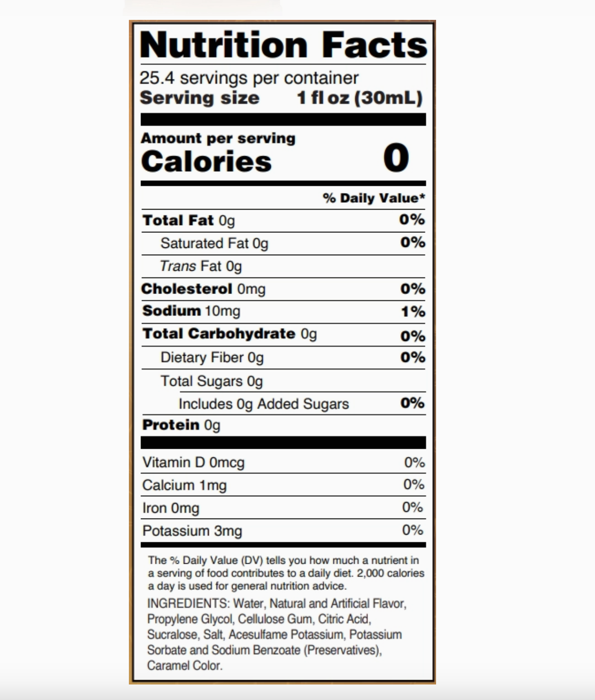 Skinny Hazelnut Syrup
