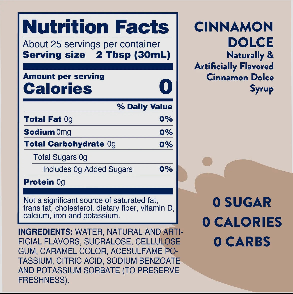 Skinny Cinnamon Dolce Syrup
