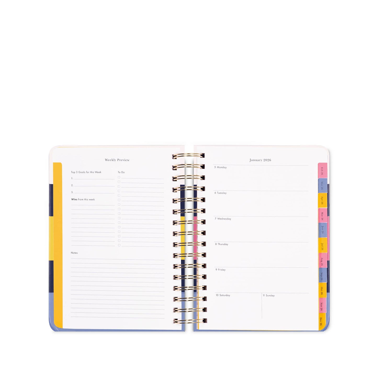 Kate Spade 17 Month Large Planner- Bold Painterly Stripe