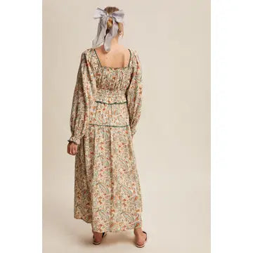 Piper Paisley Smocked Tiered Maxi Dress