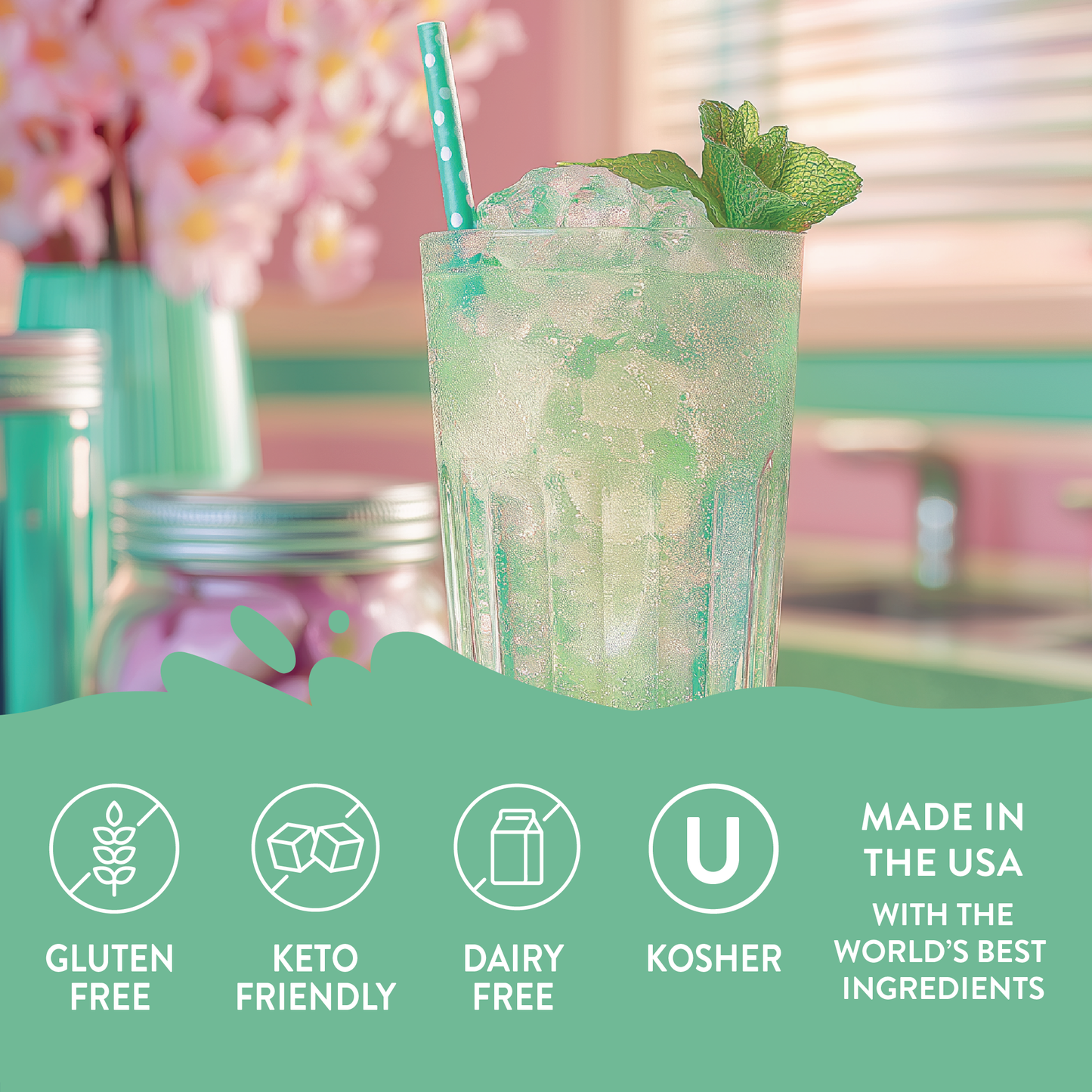 Skinny Dippin' Dots® Mint Chocolate Ice Cream Syrup