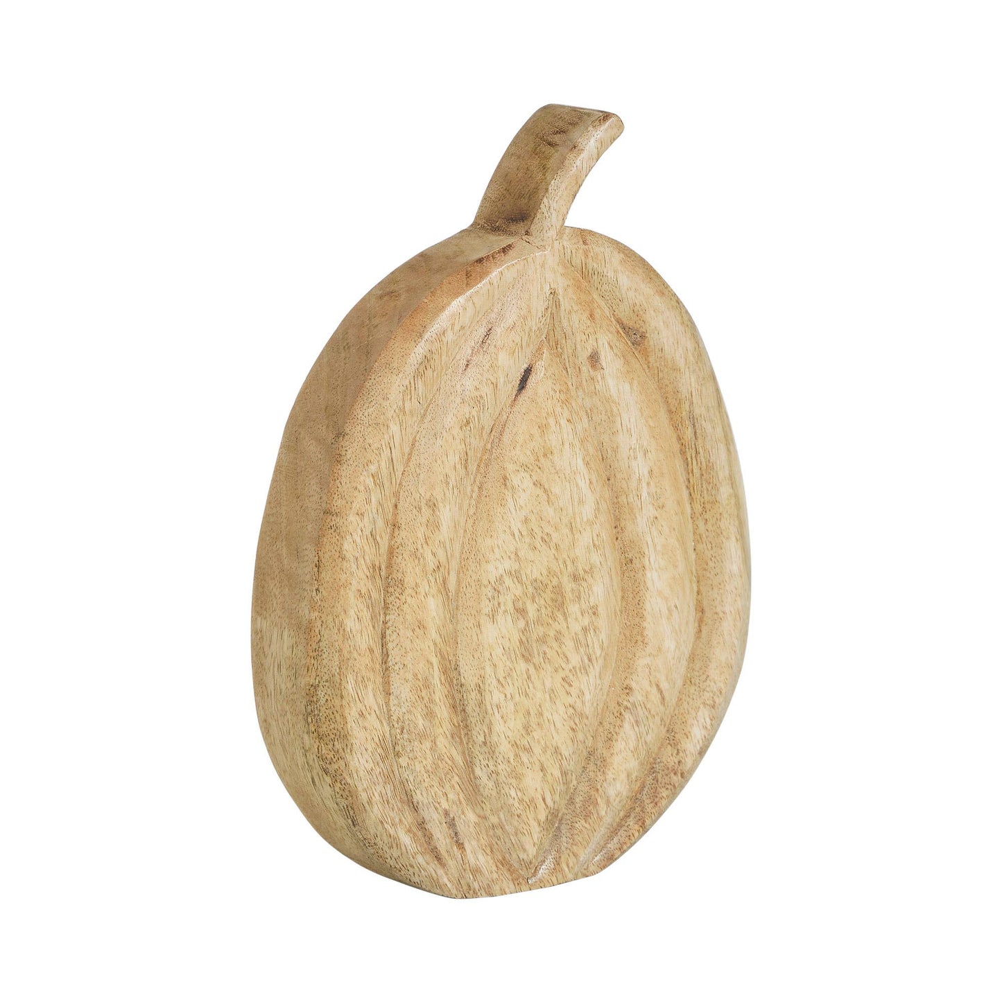 Wood Pumpkin Figurine 10" Rustic Farmhouse Fall Decor