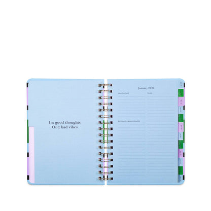 Kate Spade 12 Month Large Planner- Downtown Stripe