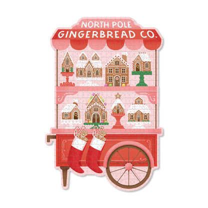 North Pole Gingerbread Co Shaped Christmas Puzzle- 615 PC