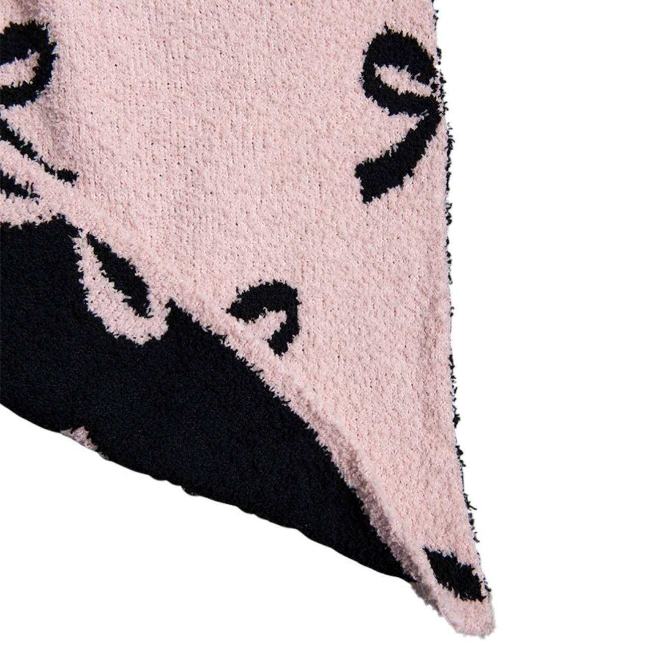 Pink and Black Bows Wholesale Throw Blanket: Light Pink