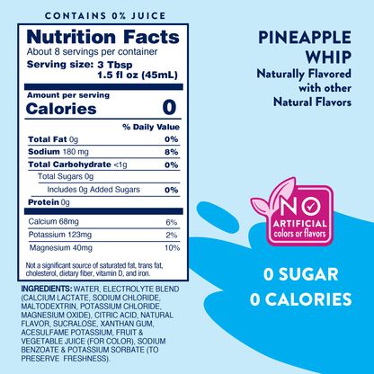 Sugar Free Pineapple Whip Hydration with Electrolytes 375ml
