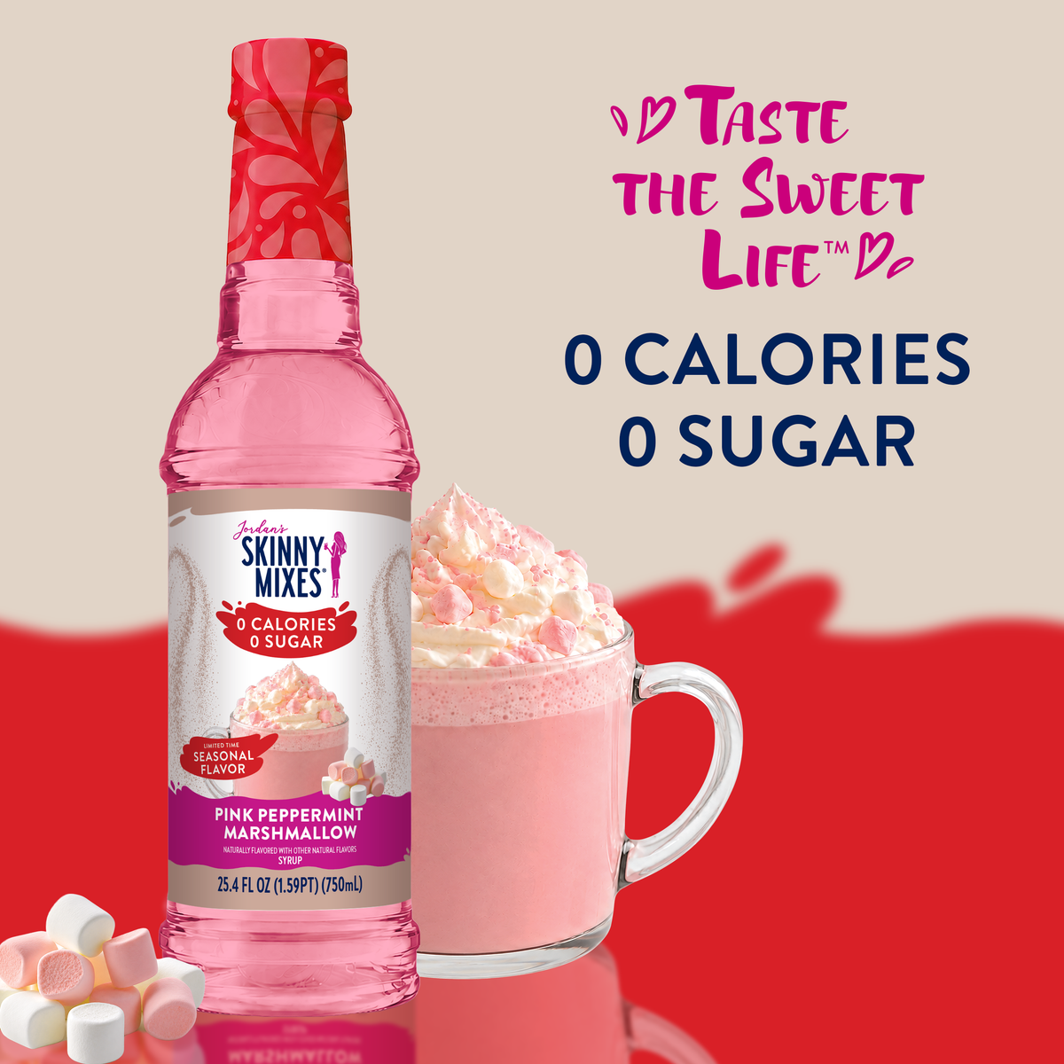 Skinny  Pink Peppermint Marshmallow