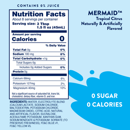 Sugar Free Mermaid Hydration Syrup with Electrolytes 375 ml