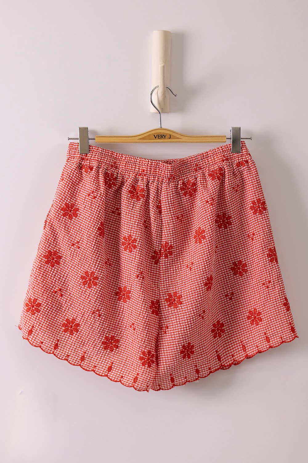 Floral Embroidery Woven Top & Shorts Set