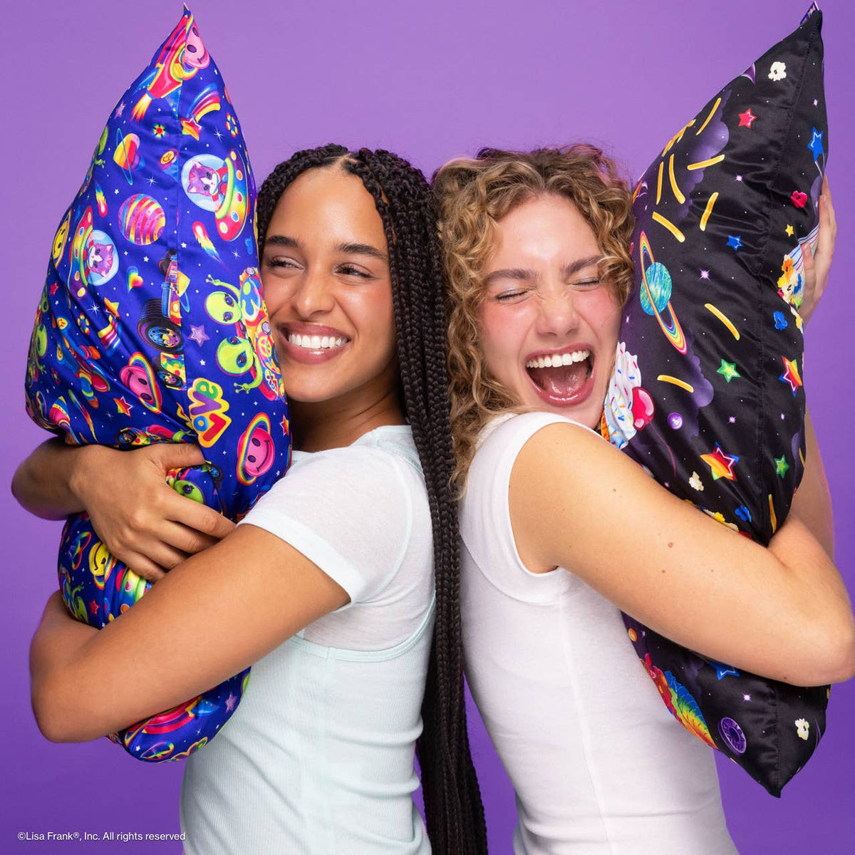 Lisa Frank® x Kitsch Satin Pillowcase in Zoomer™ & Zorbit™