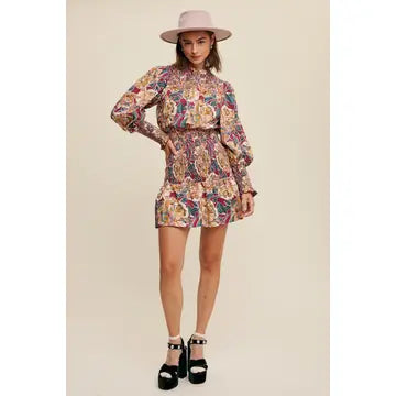 Vivian Floral Smocked Mini Dress