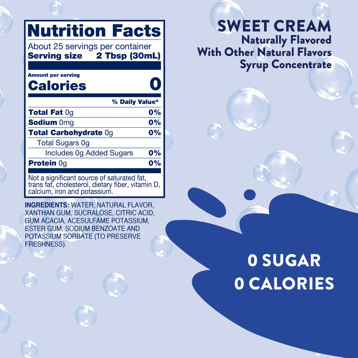 Skinny Sweet Cream Dirty Soda Syrup