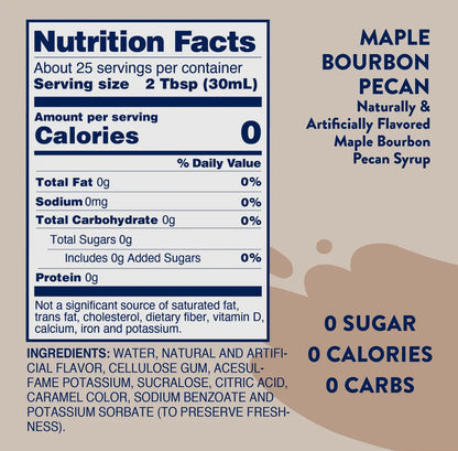 Skinny Maple Bourbon Pecan Syrup