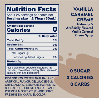 Skinny Vanilla Caramel Creme Syrup