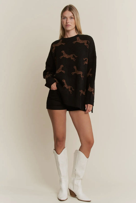 Cheetah Knit Sweater