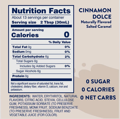 Skinny Naturally Sweetened Cinnamon Dolce Syrup