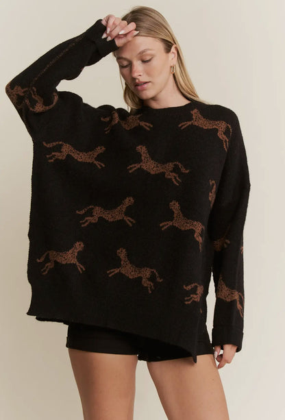 Cheetah Knit Sweater