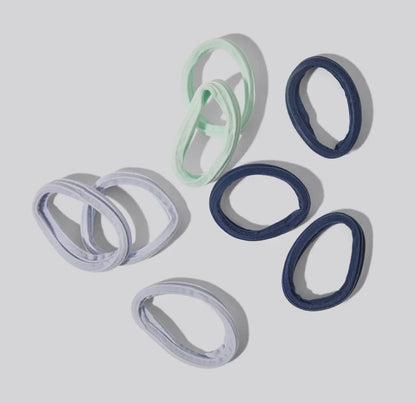 Recycled Seamless Hair Elastics 8pc Set- Rosewood