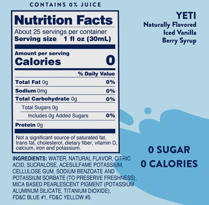 Skinny Yeti Syrup