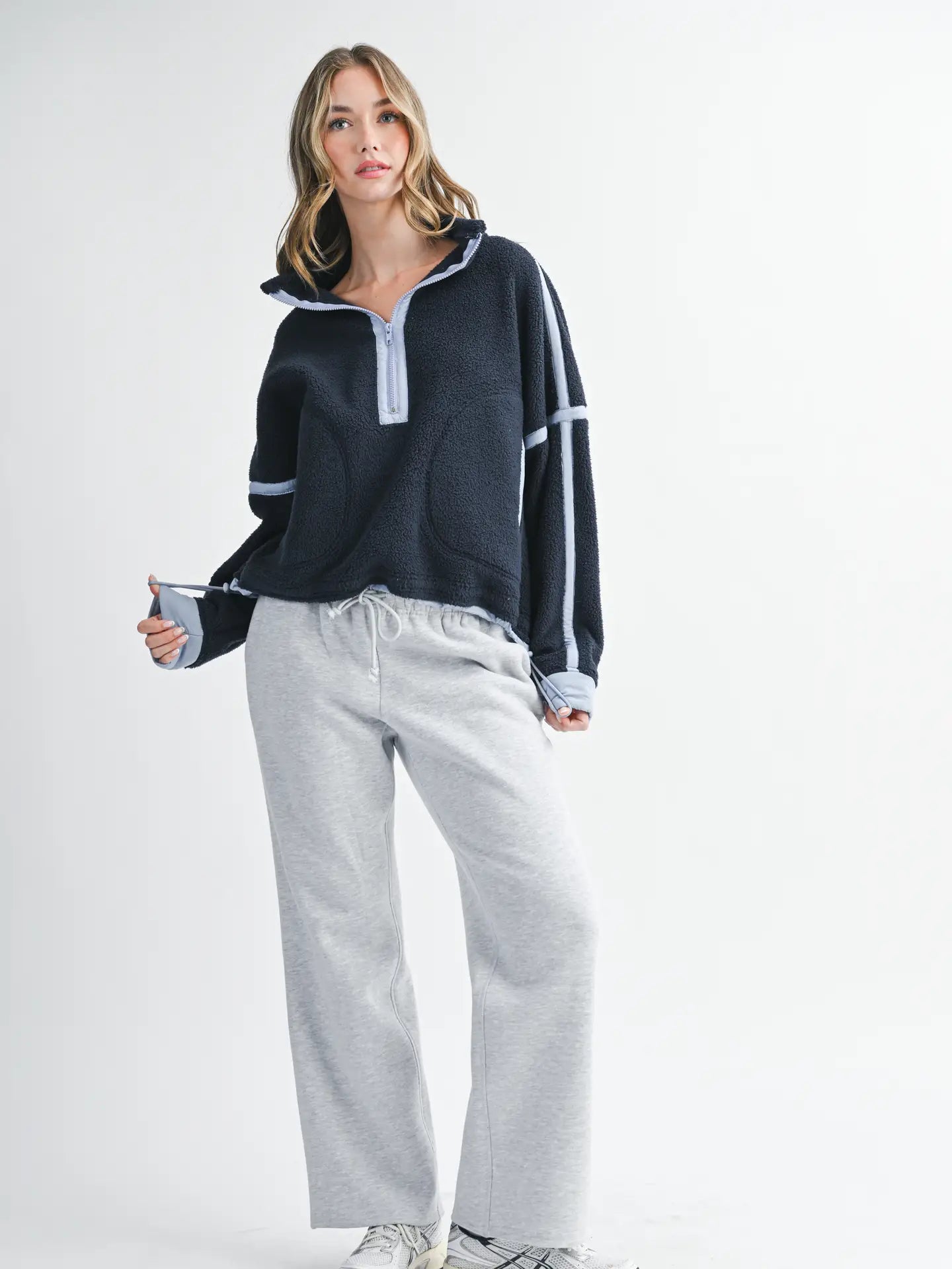 Hot Shot Contrast Trim Fleece Half-Zip