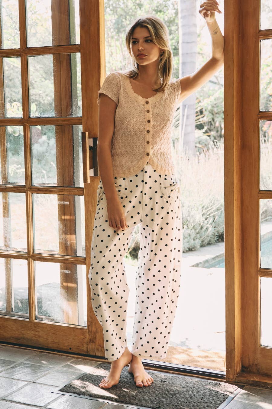 Sweetheart Polka Dot Printed Pants