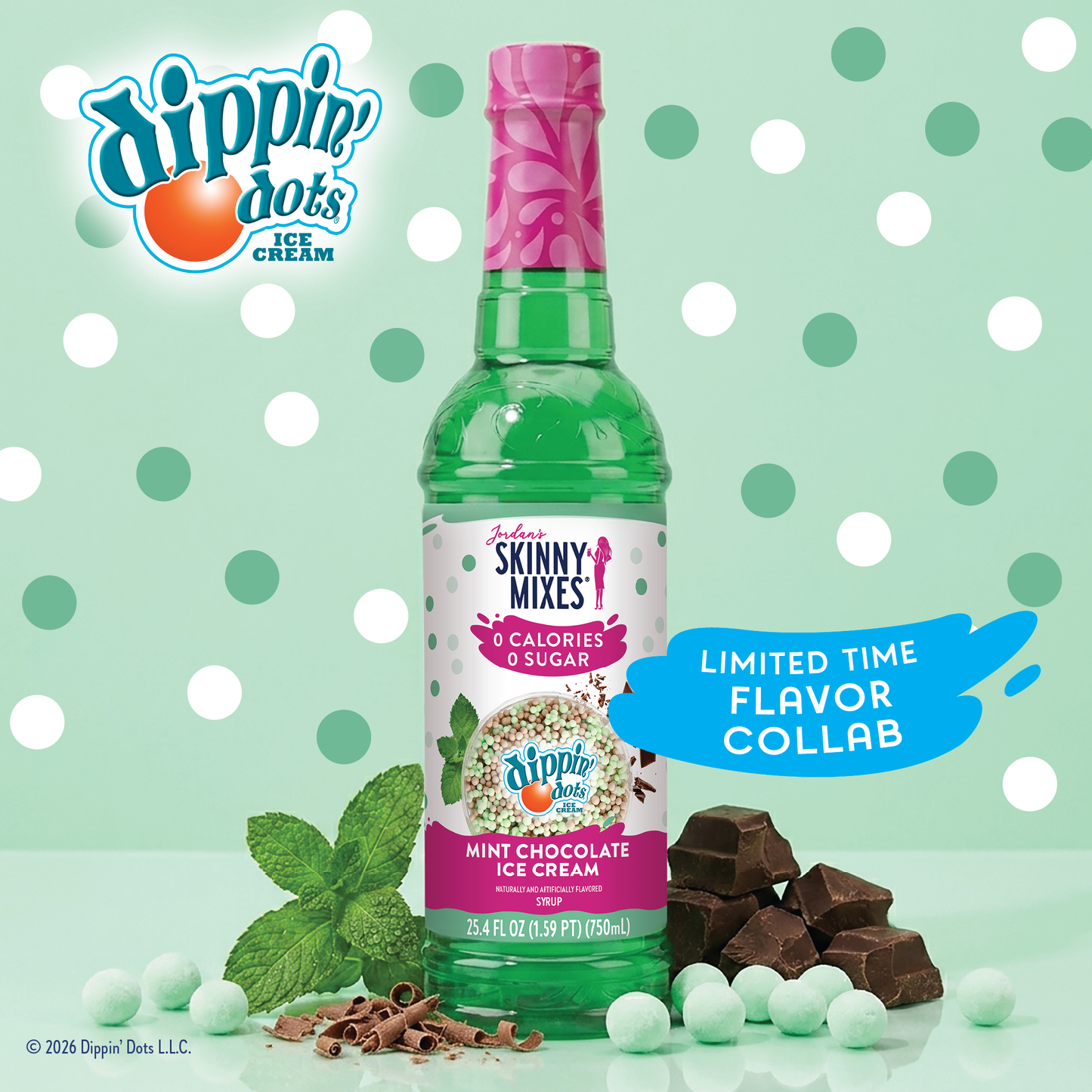 Skinny Dippin' Dots® Mint Chocolate Ice Cream Syrup