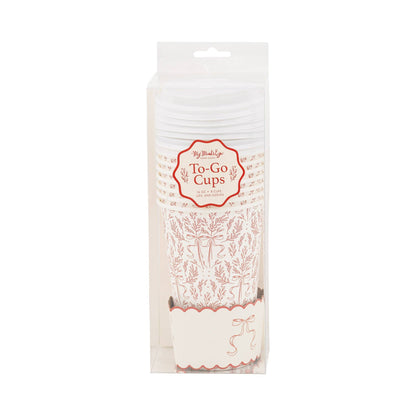Christmas Red Bow To Go Cups